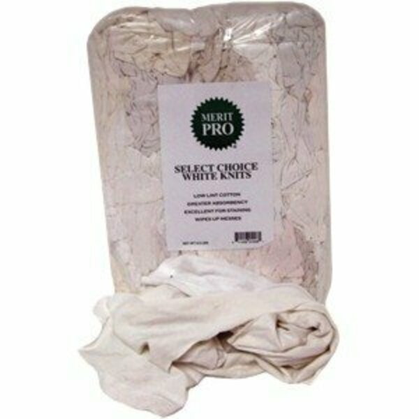 Merit Pro #10 8Lb Block Choice White Knit Rag, Green Label 01008